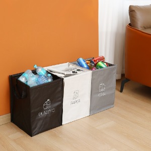 가정용 3단 재활용 분리수거함 쓰레기통 가방